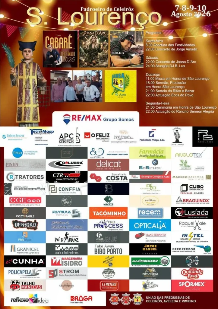 Festas de Celeirós (São Lourenço) 2026