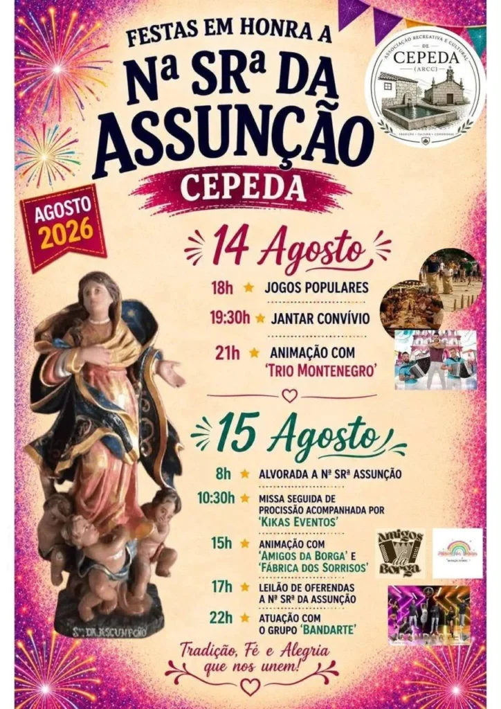 Festas de Cepeda (Senhora da Assunção) 2026