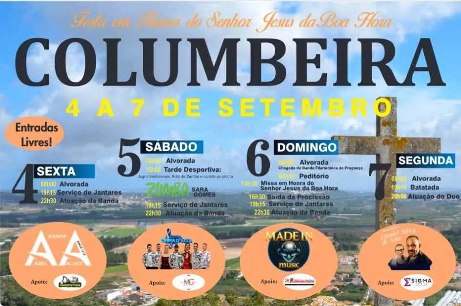 Festas de Columbeira (Senhor Jesus da Boa Hora) 2026