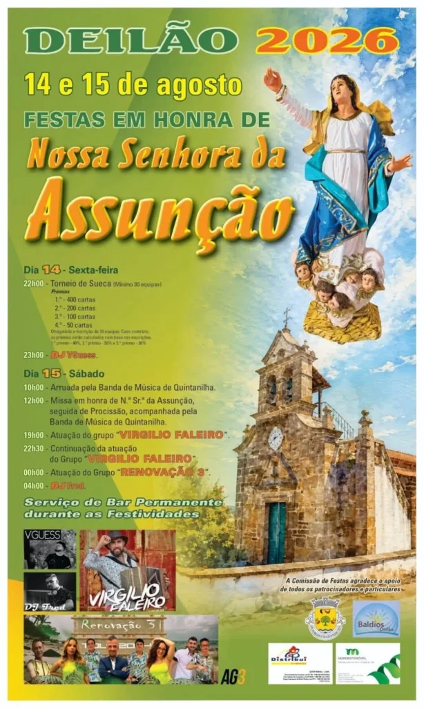 Festas de Deilão (Senhora da Assunção) 2026