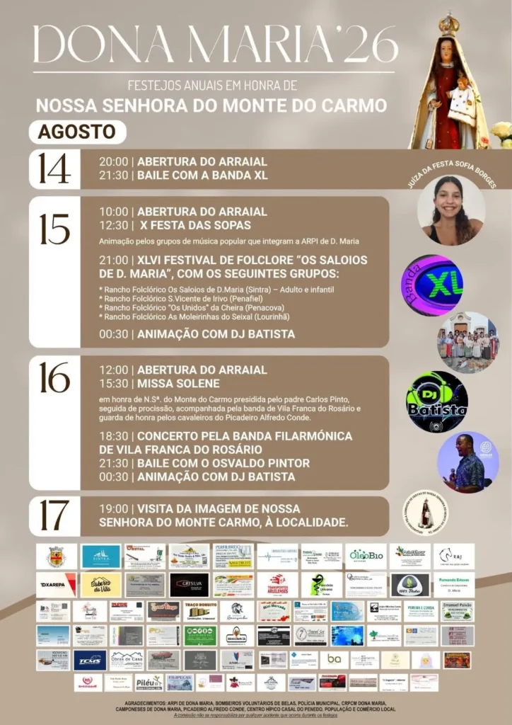 Festas de Dona Maria (Senhora do Monte do Carmo) 2026