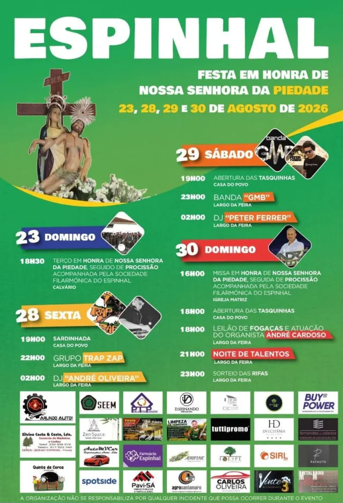 Festas do Espinhal, Penela (Senhora da Piedade) 2026