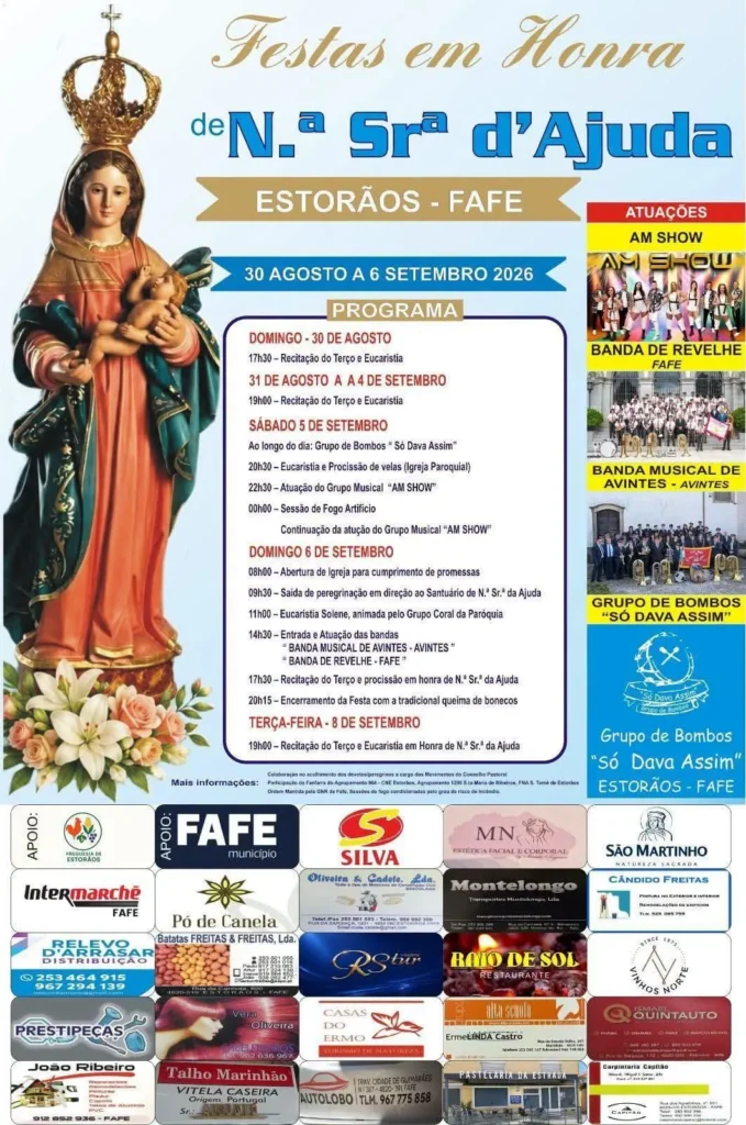 Festas de Estorãos, Fafe (Senhora da Ajuda) 2026