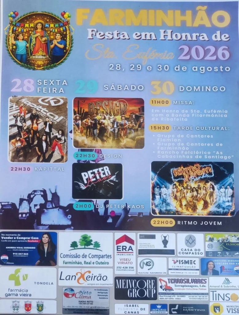 Festas de Farminhão (Santa Eufémia) 2026