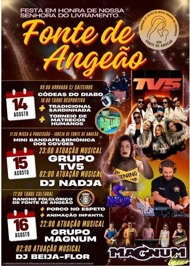 Festas de Fonte de Angeão (Senhora do Livramento) 2026