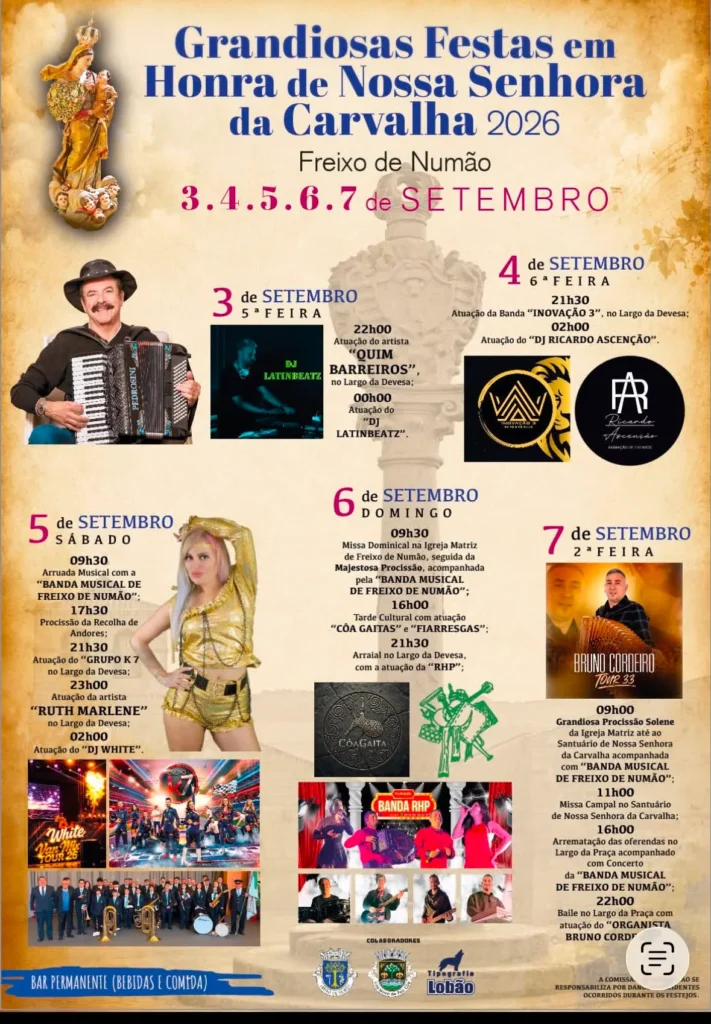 Festas de Freixo de Numão (Senhora da Carvalha) 2026