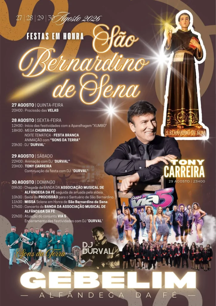 Festas de Gebelim, Alfândega da Fé 2026