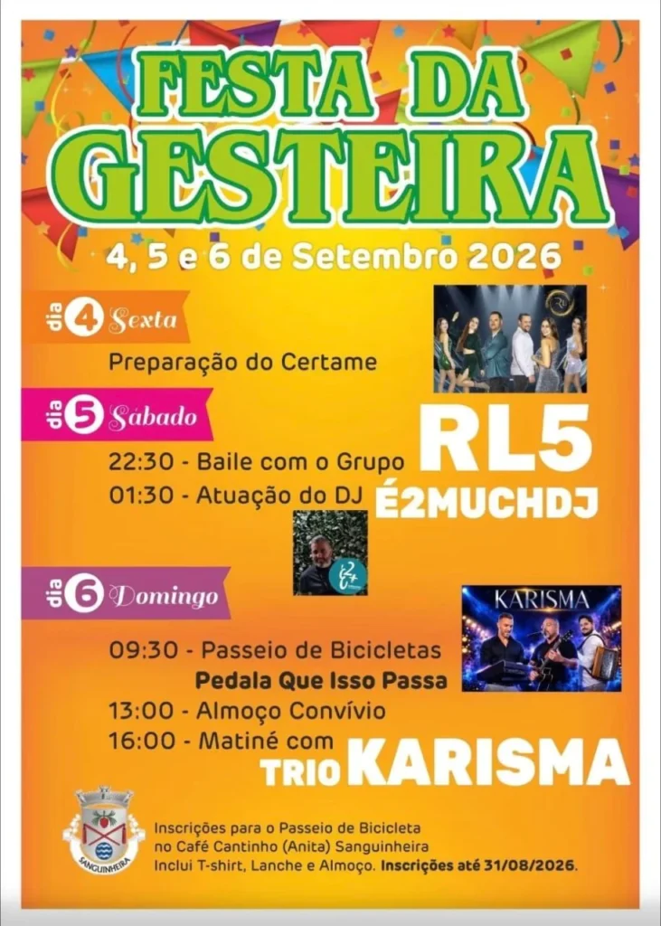 Festas da Gesteira, Sanguinheira 2026