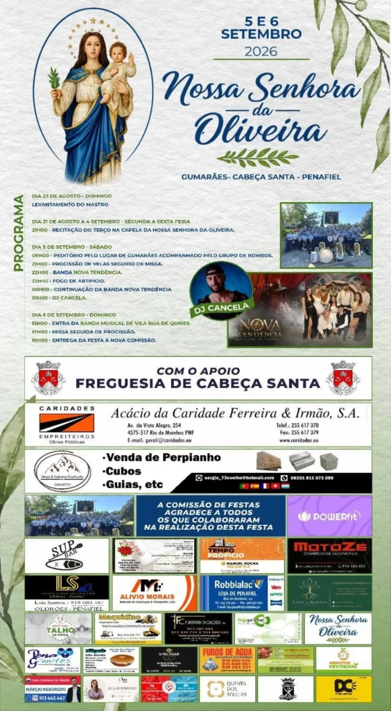 Festas de Gumarães, Penafiel (Senhora da Oliveira) 2026