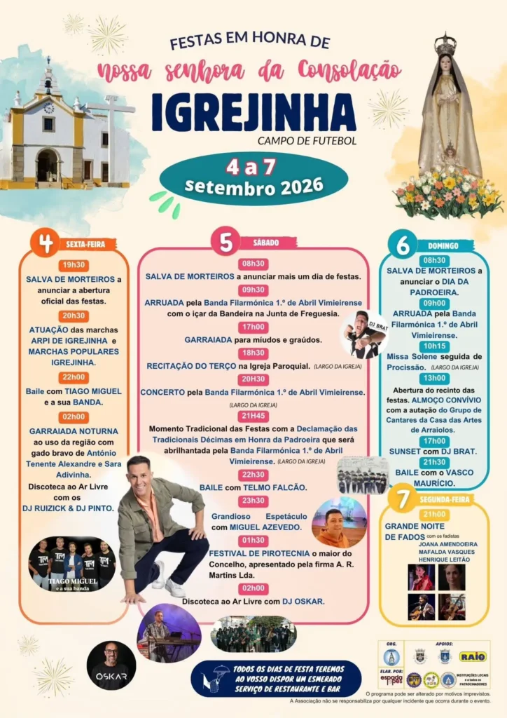 Festas da Igrejinha (Senhora da Consolação) 2026