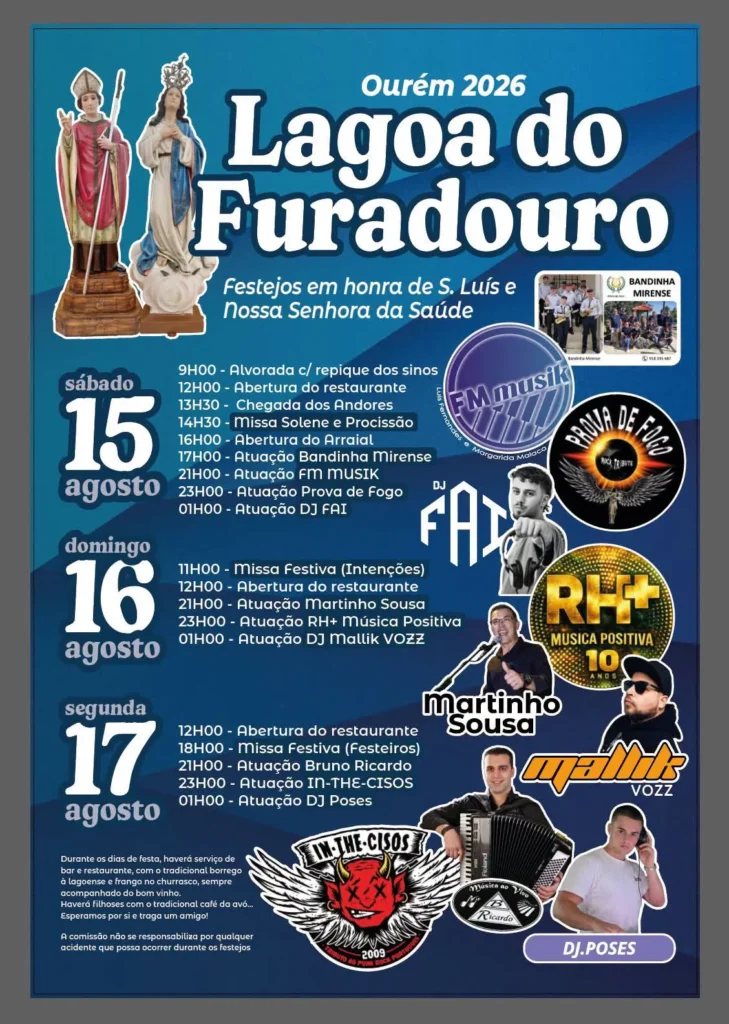 Festas de Lagoa do Furadouro, Ourém (Senhora da Saúde) 2026