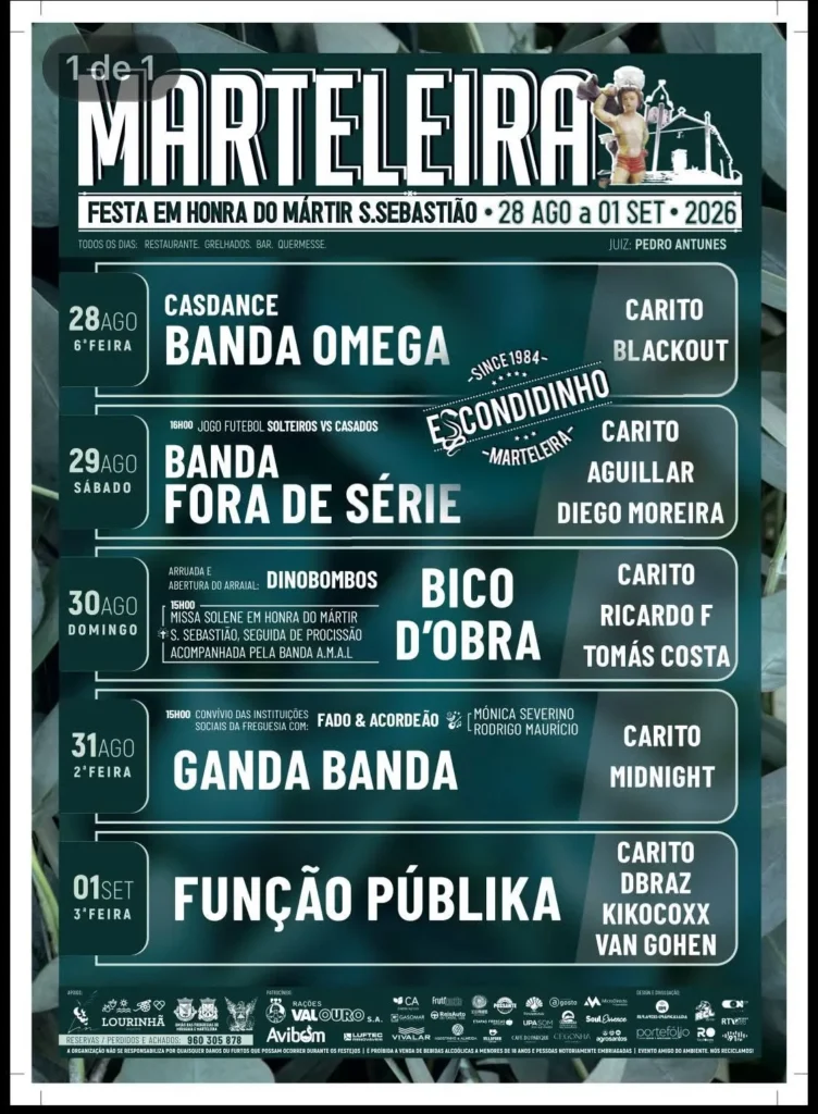 Festas da Marteleira (São Sebastião) 2026