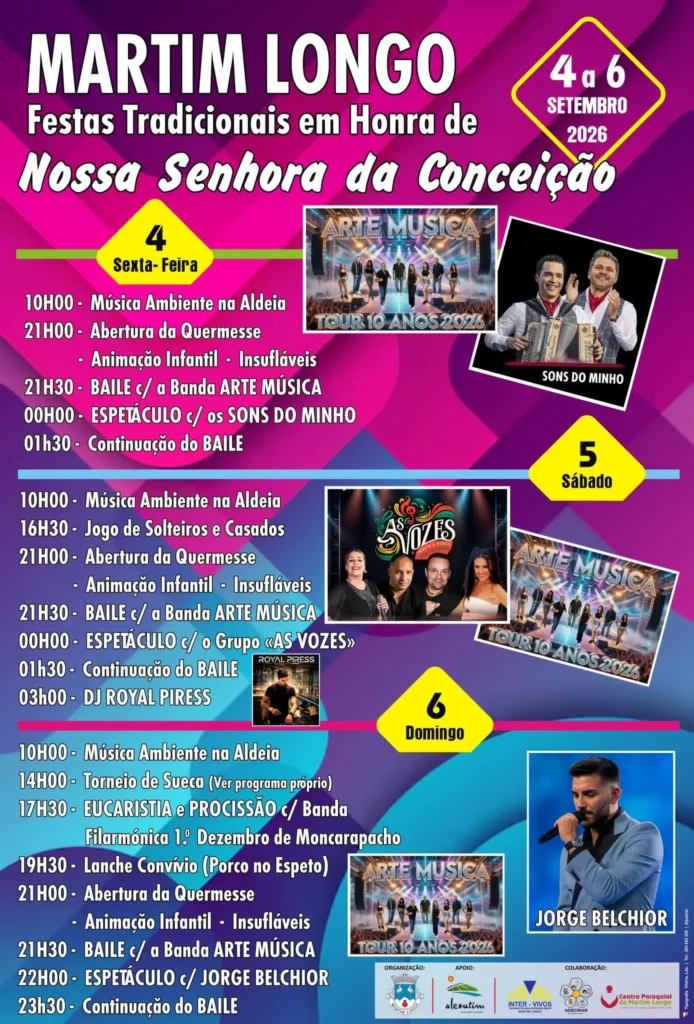 Festas de Martim Longo (Senhora da Conceição) 2026