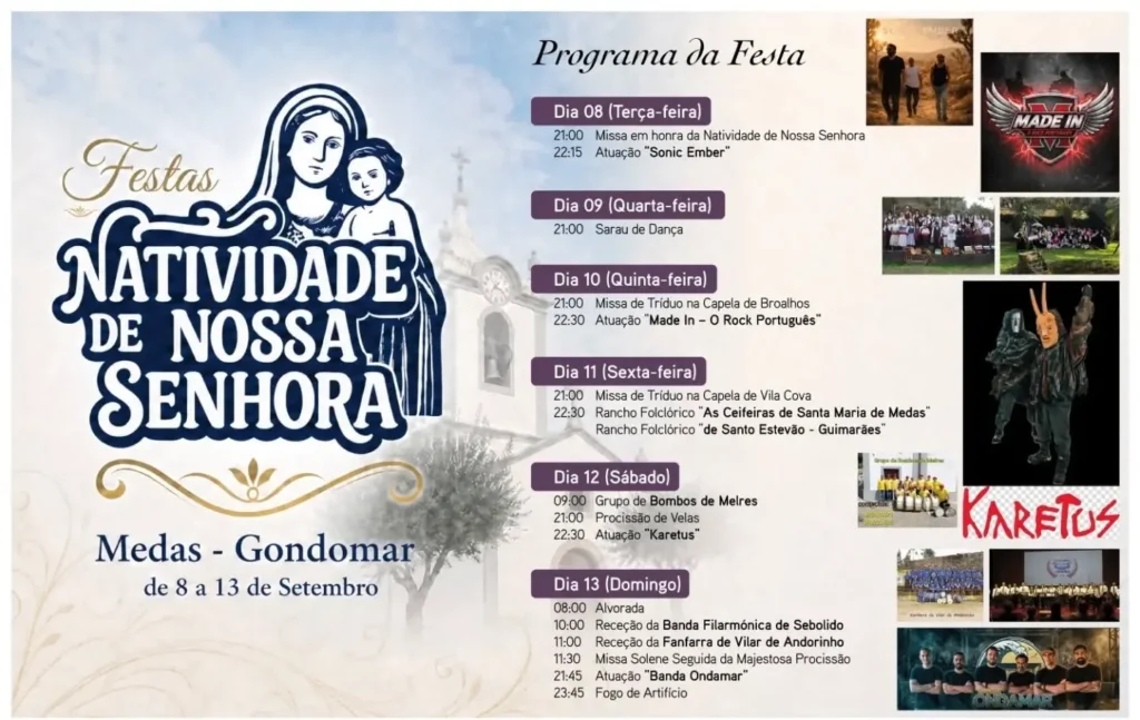 Festas de Medas, Gondomar (Natividade) 2026