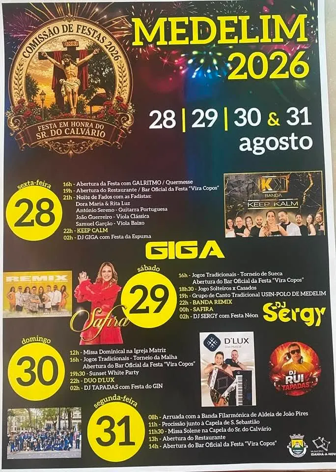 Festas de Medelim (Senhor do Calvário) 2026