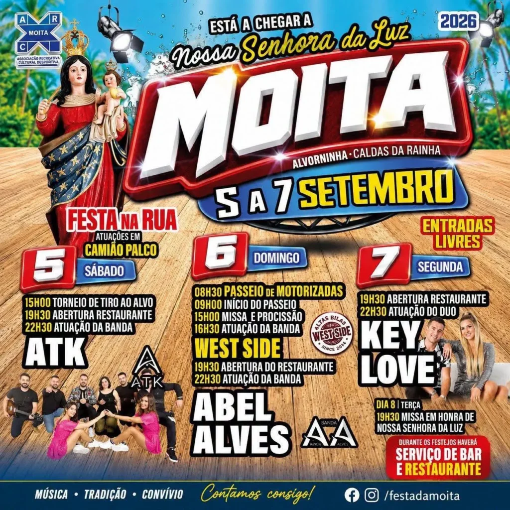 Festas da Moita, Caldas da Rainha (Senhora da Luz) 2026