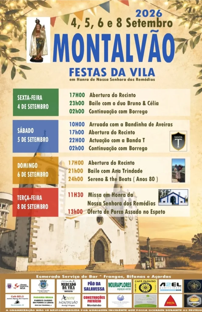 Festas de Montalvão, Nisa (Senhora dos Remédios) 2026