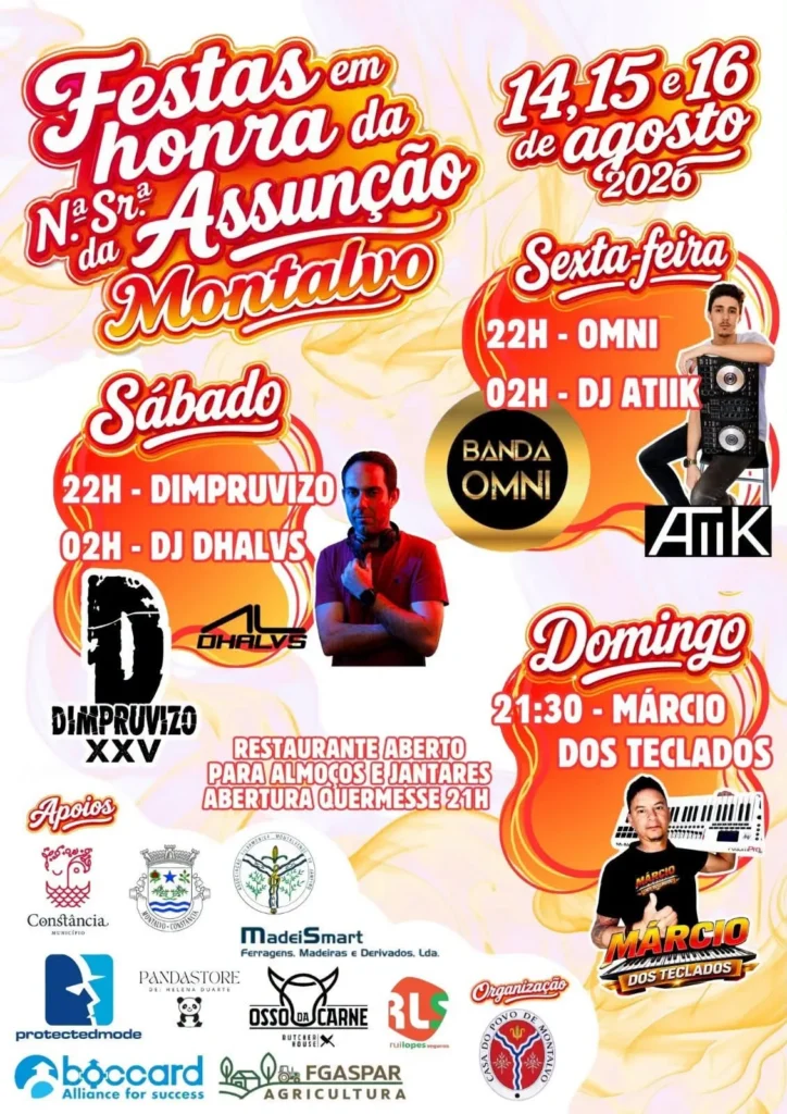 Festas de Montalvo, Constância (Senhora da Assunção) 2026