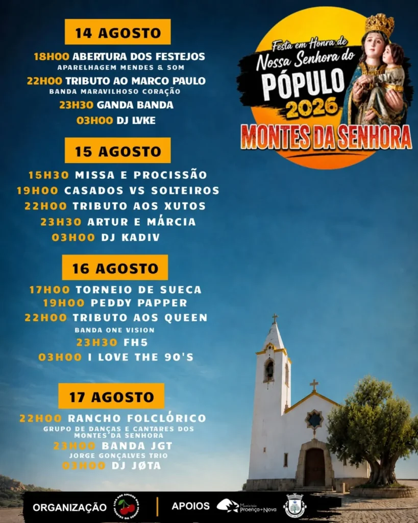 Festas de Montes da Senhora (Senhora do Pópulo) 2026