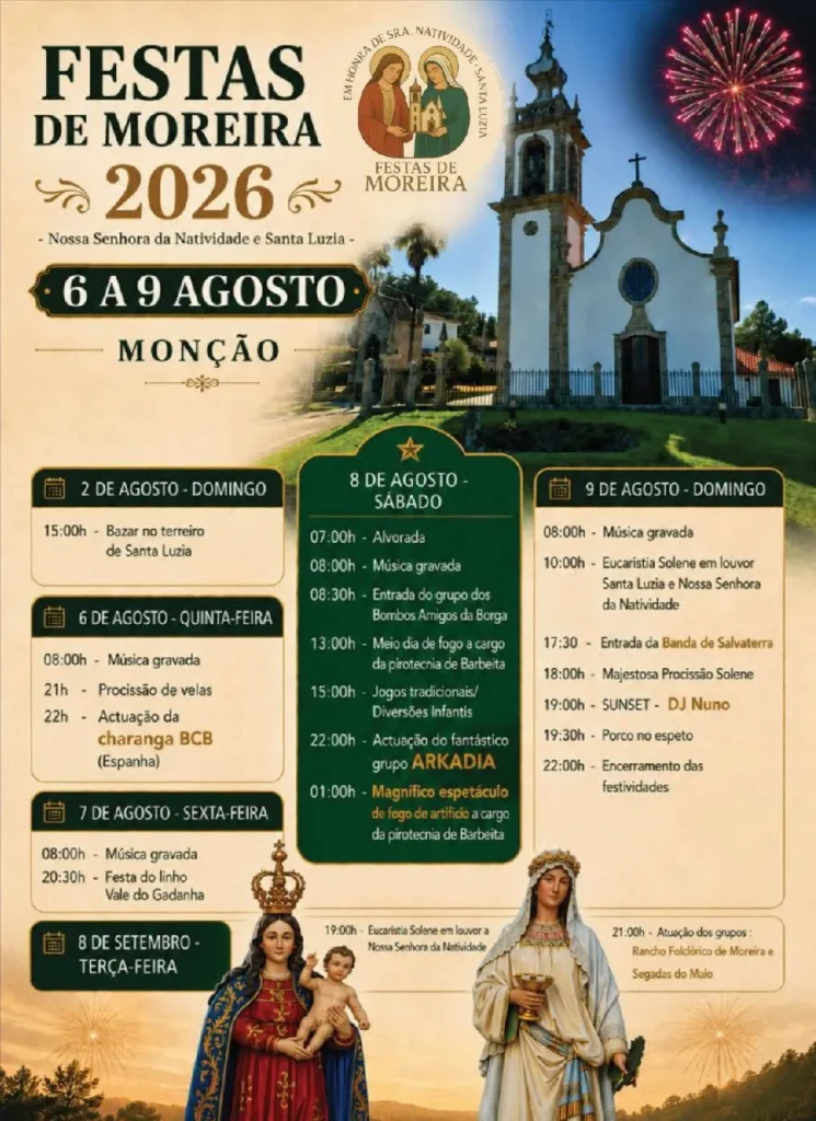 Festas de Moreira, Monção (Senhora da Natividade) 2026