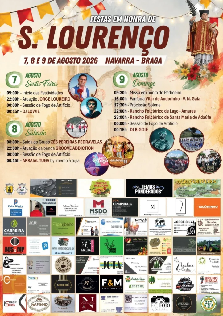Festas de Navarra, Braga (São Lourenço) 2026