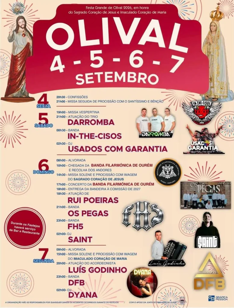 Festas de Olival, Ourém 2026