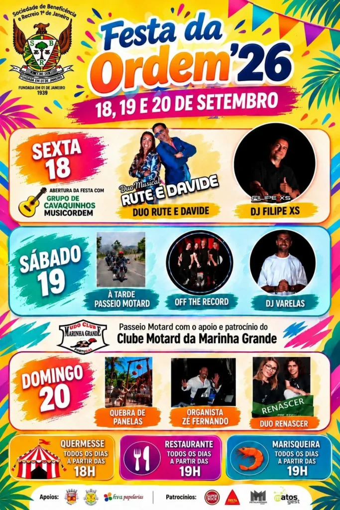 Festas de Ordem 2026