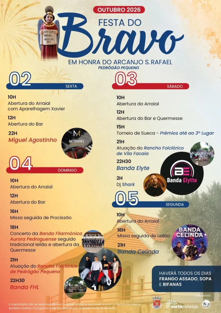 Festas de Pedrógão Pequeno (São Rafael) 2026