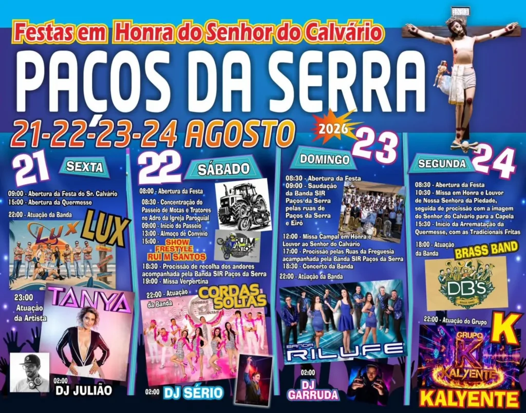 Festas de Paços da Serra (Senhor do Calvário) 2026