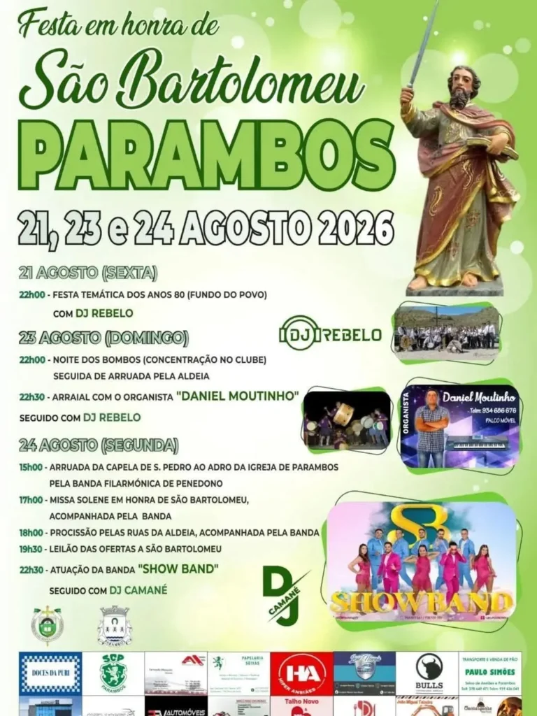 Festas de Parambos (São Bartolomeu) 2026
