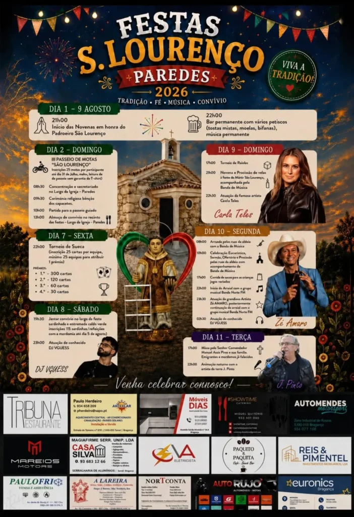Festas de Paredes (São Lourenço) 2026