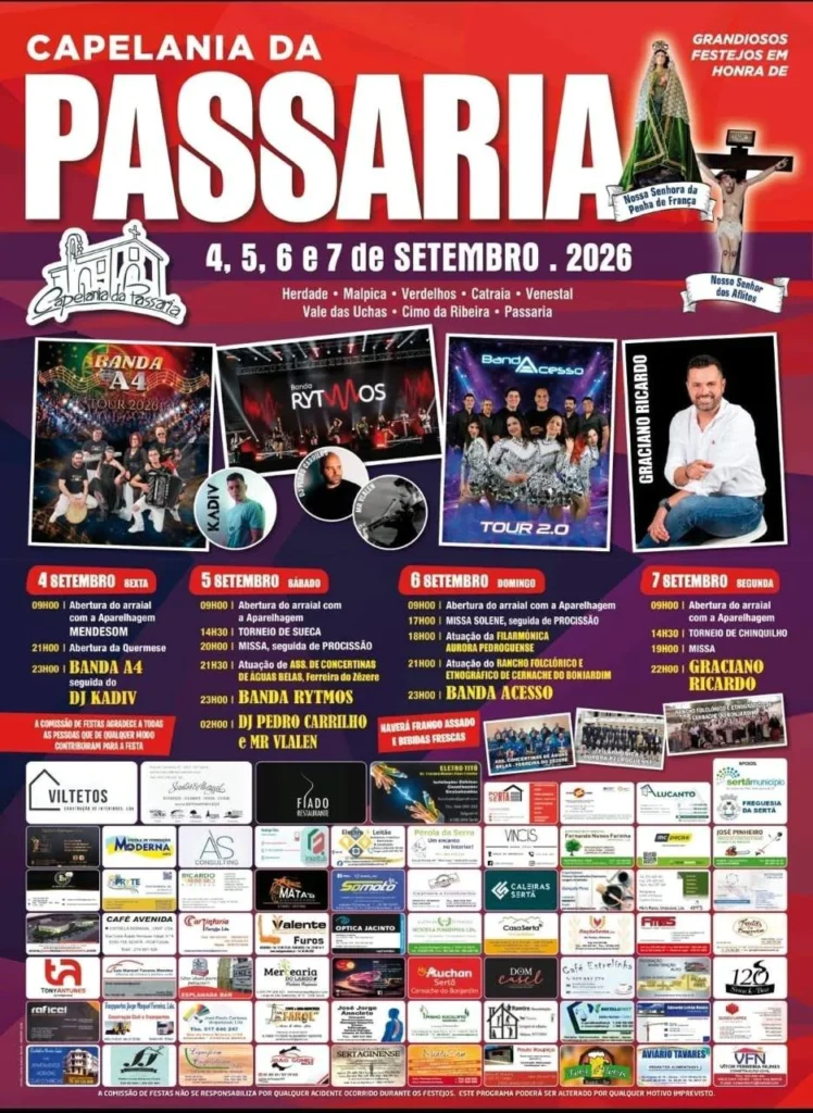 Festas de Passaria 2026