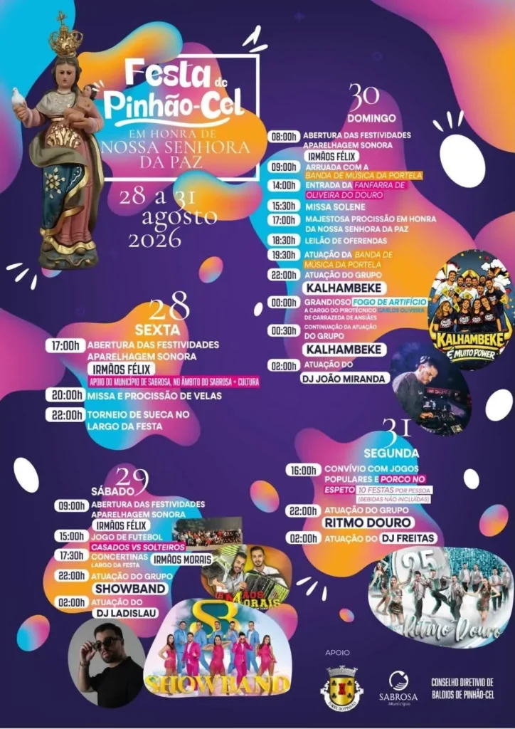 Festas de Pinhão-Cel (Senhora da Paz) 2026