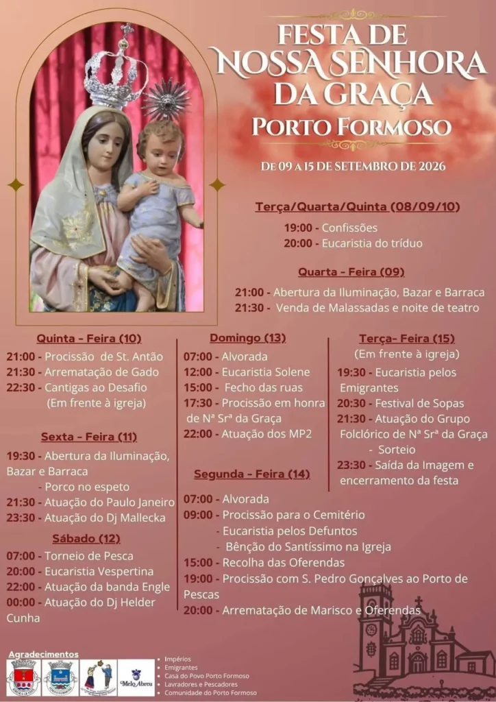 Festas de Porto Formoso (Senhora da Graça) 2026