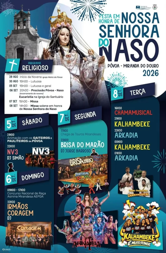 Festas de Póvoa, Miranda do Douro (Senhora do Naso) 2026