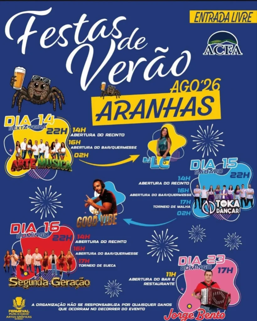 Festas de Aranhas, Penamacor (Verão) 2026