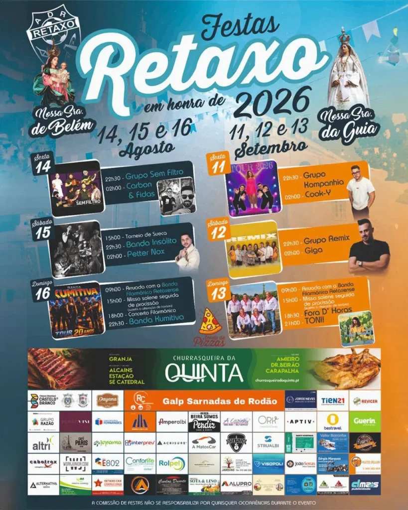 Festas de Retaxo (Senhora da Guia) 2026