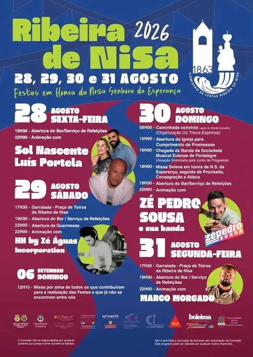 Festas de Ribeira de Nisa (Senhora da Esperança) 2026