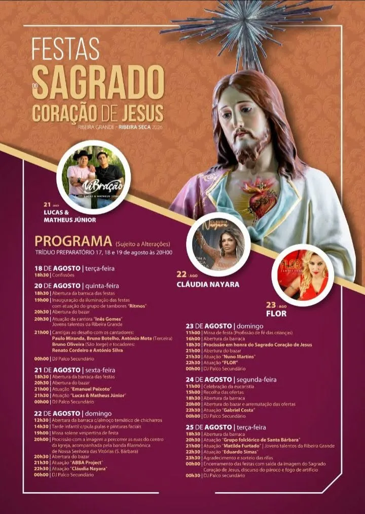 Festas da Ribeira Seca (Sagrado Coração de Jesus) 2026