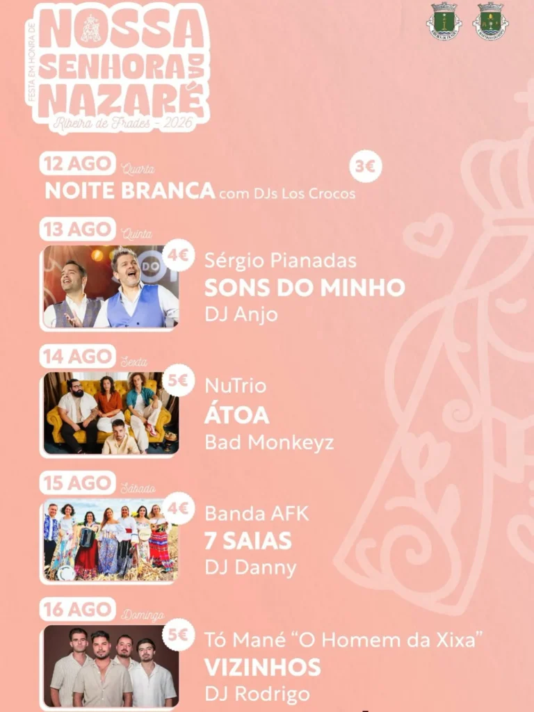 Festas de Ribeira de Frades (Senhora da Nazaré) 2026