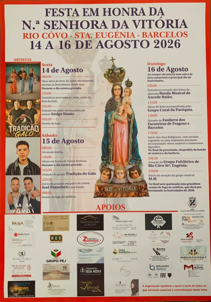 Festas de Rio Côvo (Senhora da Vitória) 2026