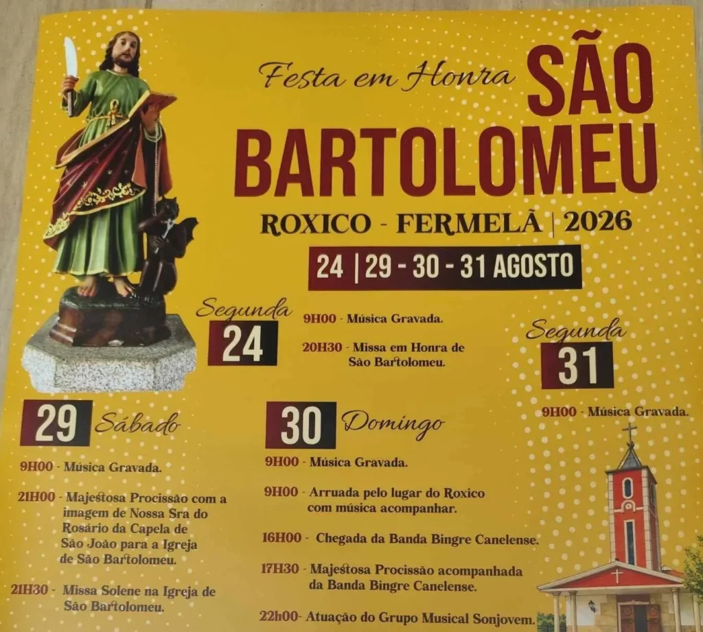 Festas de Roxico (São Bartolomeu) 2026