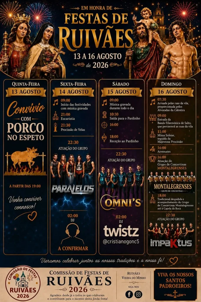 Festas de Ruivães, Braga 2026