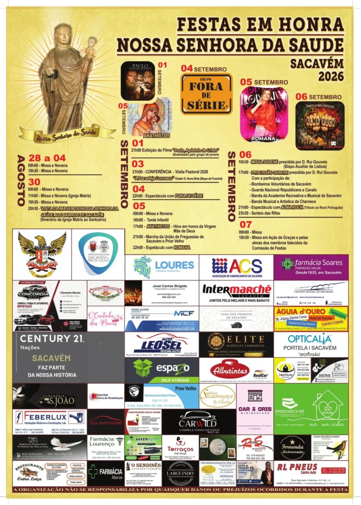 Festas de Sacavém (Senhora da Saúde) 2026