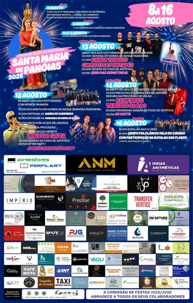 Festas de Santa Maria de Panóias 2026