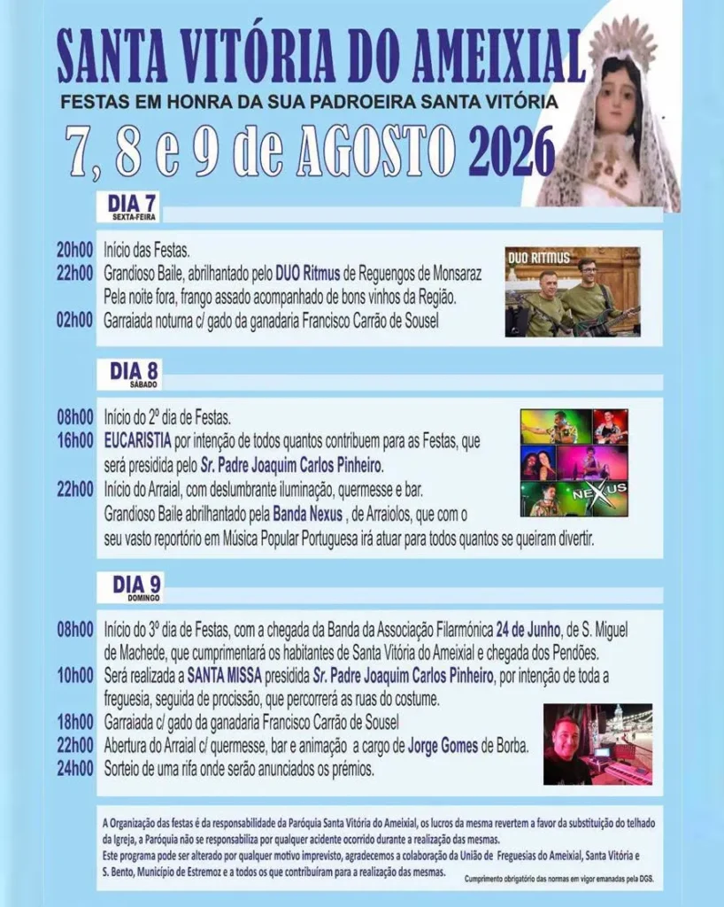 Festas de Santa Vitória do Ameixial 2026