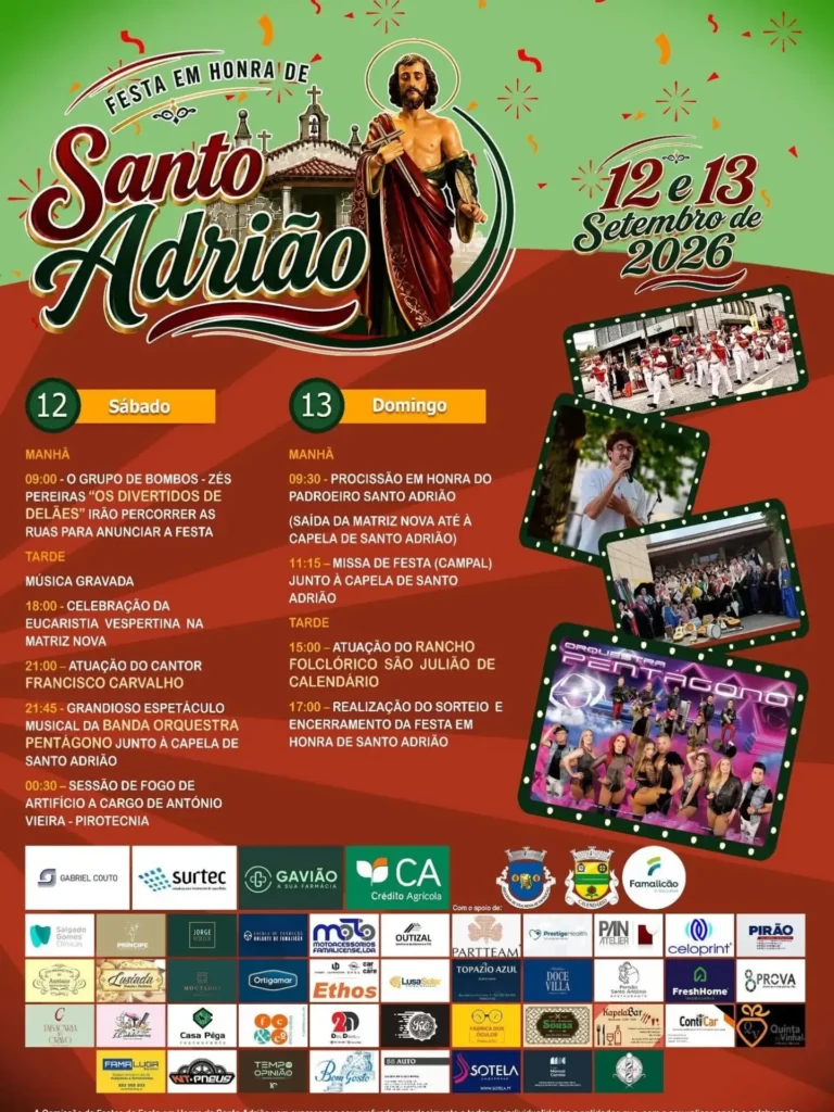 Festas de Santo Adrião, Vila Nova de Famalicão 2026