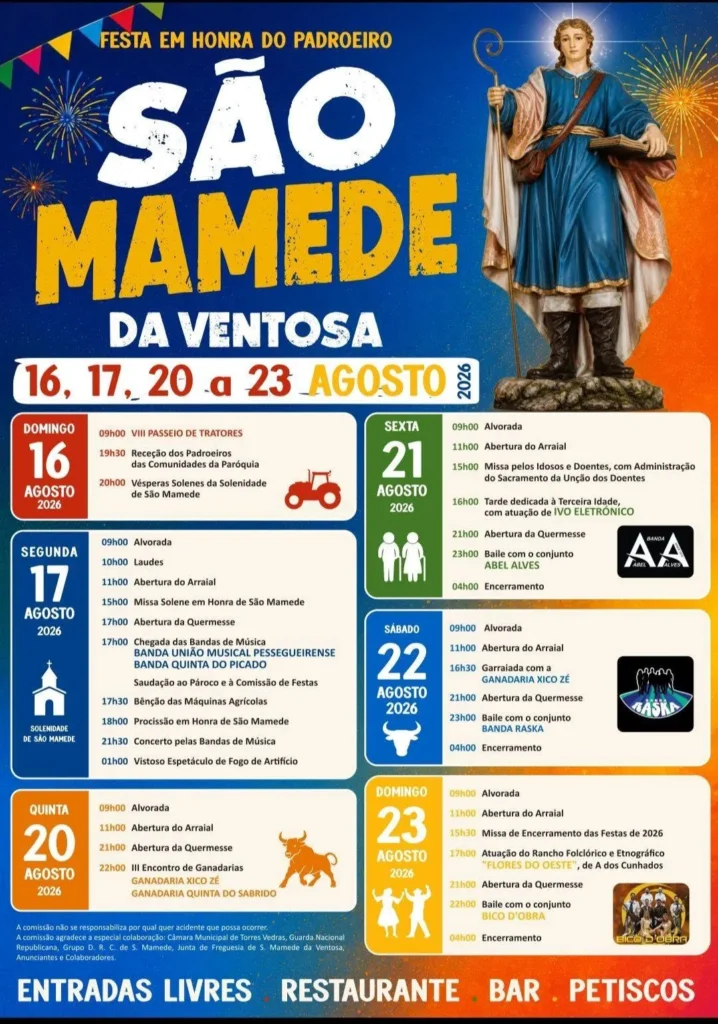 Festas de São Mamede da Ventosa 2026