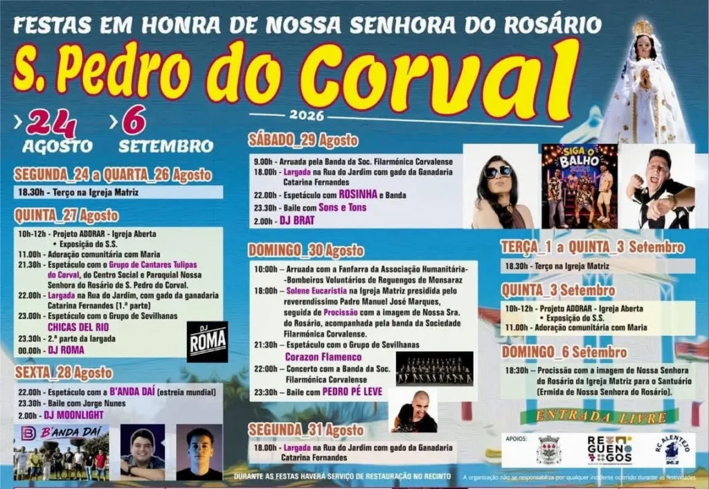 Festas de São Pedro do Corval (Senhora do Rosário) 2026
