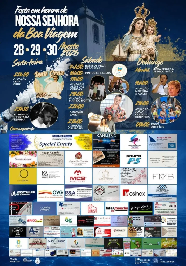 Festas de São Vicente de Pereira Jusã (Senhora da Boa Viagem) 2026